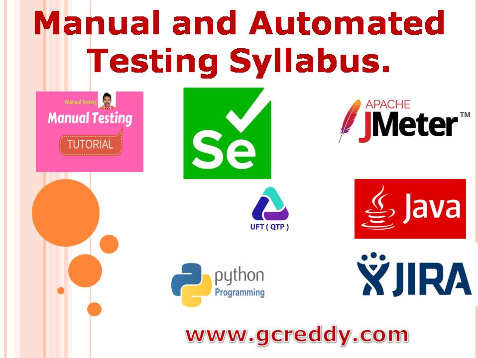 Manual and Automated Testing Syllabus.