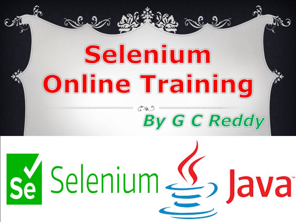 Selenium Online Training By G C Reddy