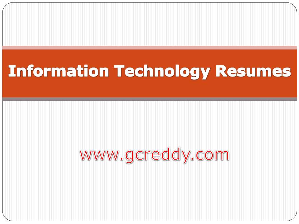 Information Technology Resumes